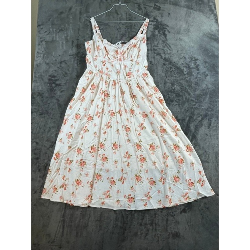 Grace Karin Floral Milkmaid Corset Dress Square Neck A-Line Midi Sundress XL